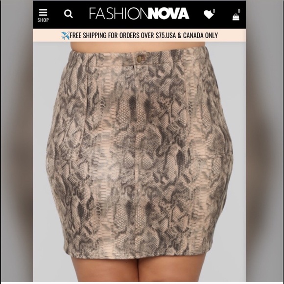Fashion nova snake print skirt - Picture 1 of 3